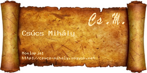 Csúcs Mihály névjegykártya