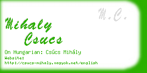 mihaly csucs business card
